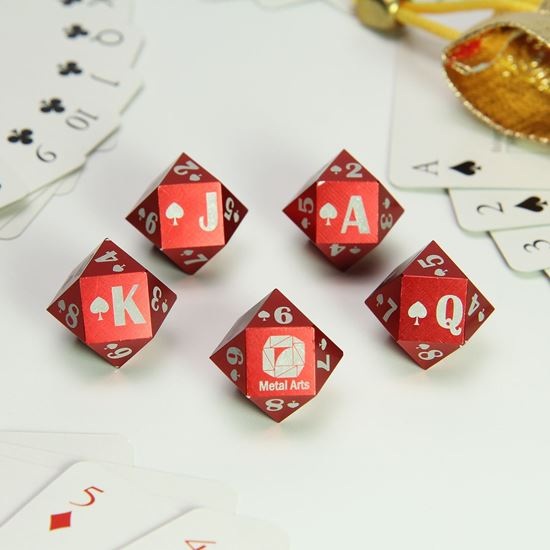 圖片 撲克骰子Poker Dice-航空鋁款_緋紅色