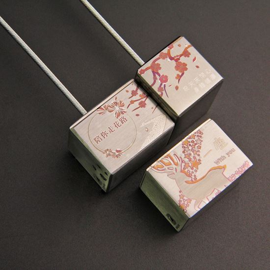 圖片 【航太邊角料再造】陪你走花路/一鹿有你-彩鋼文鎮便條夾